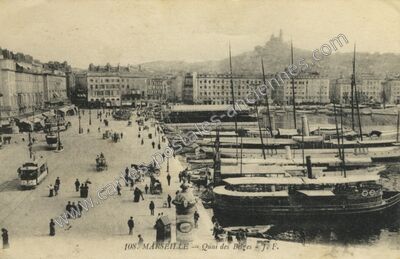Carte postale ancienne Quai des Belges — Marseille (Bouches-du-Rhône)