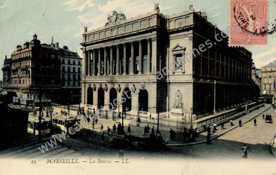 Carte postale ancienne La Bourse — Marseille (Bouches-du-Rhône)