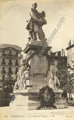 Carte postale ancienne La Statue de Puget — Marseille (Bouches-du-Rhône)