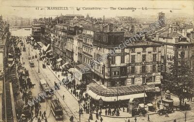 Carte postale ancienne La Cannebière. - The Cannebière — Marseille (Bouches-du-Rhône)