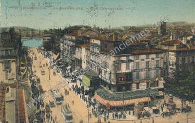 Carte postale ancienne La Canebière — Marseille (Bouches-du-Rhône)