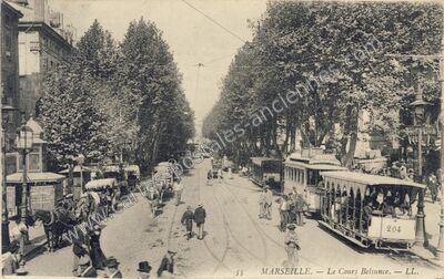 Carte postale ancienne Le Cours Belsunce — Marseille (Bouches-du-Rhône)