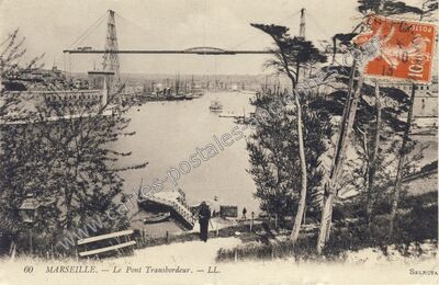 Carte postale ancienne Le Pont Transbordeur — Marseille (Bouches-du-Rhône)