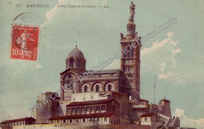 Carte postale ancienne Notre-Dame-de-la-Garde — Marseille (Bouches-du-Rhône)