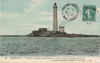 Carte postale ancienne Le Phare de Planier — Marseille (Bouches-du-Rhône)