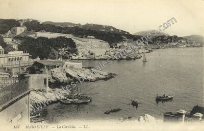 Carte postale ancienne La Corniche — Marseille (Bouches-du-Rhône)