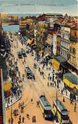 Carte postale ancienne La Canebière — Marseille (Bouches-du-Rhône)