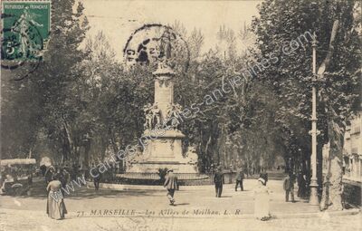 Carte postale ancienne Les Allées de Meilhan — Marseille (Bouches-du-Rhône)