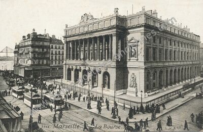 Carte postale ancienne La Bourse — Marseille (Bouches-du-Rhône)