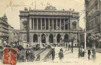 Carte postale ancienne La Bourse — Marseille (Bouches-du-Rhône)