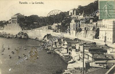 Carte postale ancienne La Corniche — Marseille (Bouches-du-Rhône)