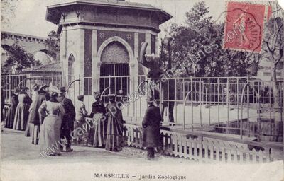 Carte postale ancienne Jardin Zoologique — Marseille (Bouches-du-Rhône)