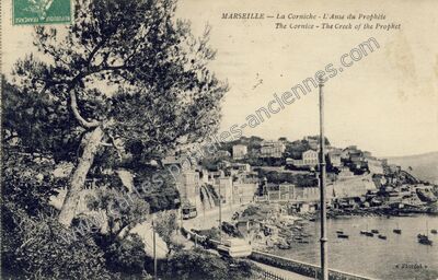 Carte postale ancienne La Corniche - L'Anse du Prophète — Marseille (Bouches-du-Rhône)