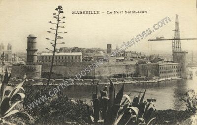 Carte postale ancienne Le Fort Saint-Jean — Marseille (Bouches-du-Rhône)