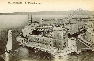 Carte postale ancienne Le Fort St-Jean — Marseille (Bouches-du-Rhône)