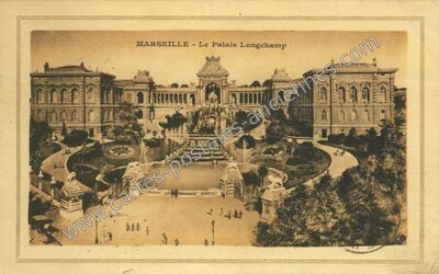 Carte postale ancienne Le Palais Longchamp — Marseille (Bouches-du-Rhône)