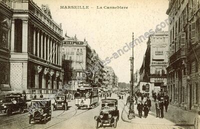 Carte postale ancienne La Cannebiere — Marseille (Bouches-du-Rhône)