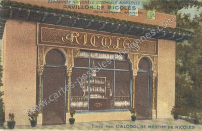 Carte postale ancienne Pavillon de Ricoles — Marseille (Bouches-du-Rhône)