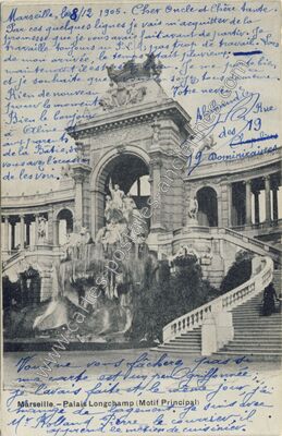 Carte postale ancienne Palais Longchamp (Motif Principal) — Marseille (Bouches-du-Rhône)