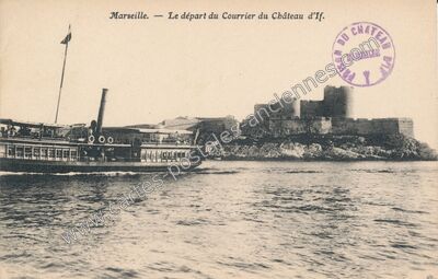 Carte postale ancienne Le départ du Courrier du Château d'If — Marseille (Bouches-du-Rhône)