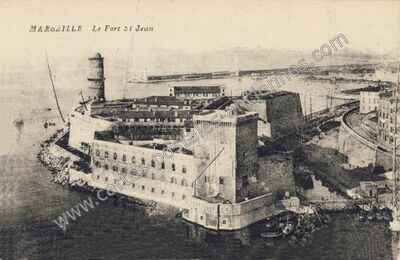 Carte postale ancienne Le Fort St Jean — Marseille (Bouches-du-Rhône)