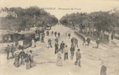 Carte postale ancienne Promenade du Prado — Marseille (Bouches-du-Rhône)