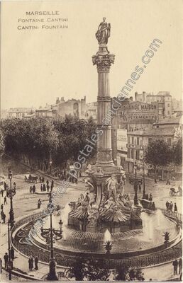 Carte postale ancienne Fontaine Cantini — Marseille (Bouches-du-Rhône)