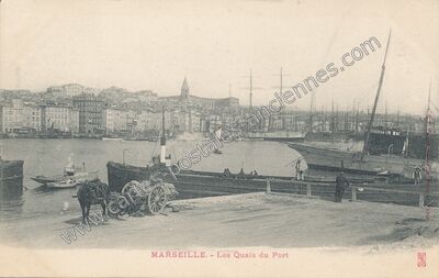 Carte postale ancienne Les Quais du Port — Marseille (Bouches-du-Rhône)