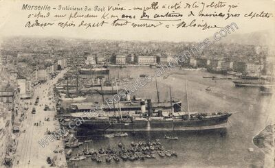 Carte postale ancienne Intérieur du Port Vuain — Marseille (Bouches-du-Rhône)