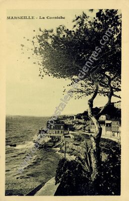 Carte postale ancienne La Corniche — Marseille (Bouches-du-Rhône)