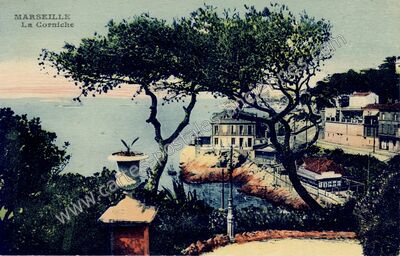 Carte postale ancienne La Corniche — Marseille (Bouches-du-Rhône)