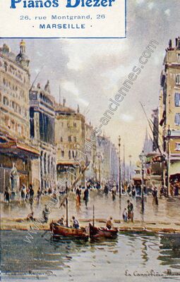 Carte postale ancienne Pianos Diezer — Marseille (Bouches-du-Rhône)
