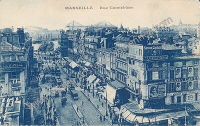 Carte postale ancienne Rue Cannebière — Marseille (Bouches-du-Rhône)