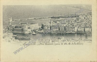 Carte postale ancienne Vue Générale (prise de N.-D.-de-la-Garde) — Marseille (Bouches-du-Rhône)