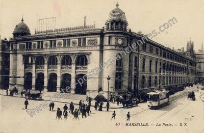 Carte postale ancienne La Poste — Marseille (Bouches-du-Rhône)