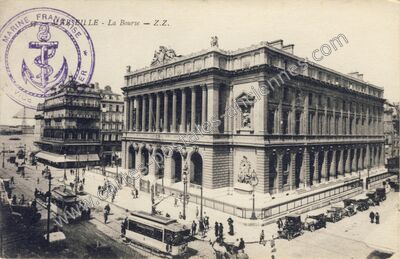 Carte postale ancienne La Bourse — Marseille (Bouches-du-Rhône)