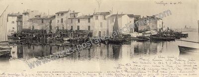 Carte postale ancienne Le Quai Sainte-Catherine — Martigues (Bouches-du-Rhône)