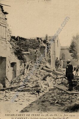 Carte postale ancienne St Cannat 1909 — Saint-Cannat (Bouches-du-Rhône)