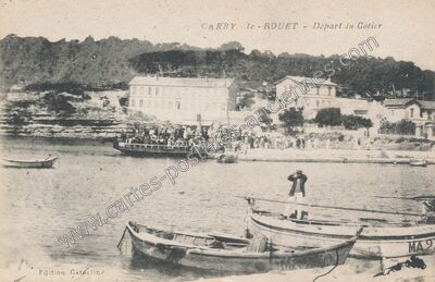 Carte postale ancienne Départ du Cotier — Carry-le-Rouet (Bouches-du-Rhône)