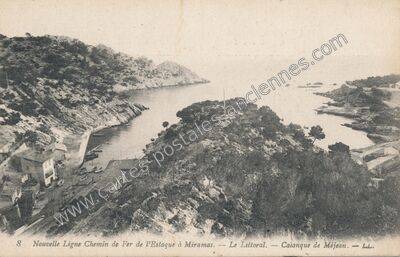 Carte postale ancienne Calanque de Mejean — Ensuès-la-Redonne (Bouches-du-Rhône)
