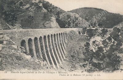 Carte postale ancienne Viaduc de la Redonne — Ensuès-la-Redonne (Bouches-du-Rhône)