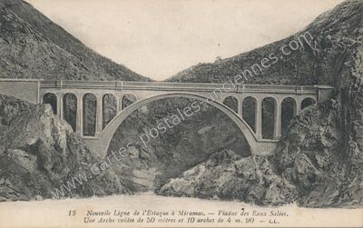 Carte postale ancienne Viaduc des Eaux Salees — Ensuès-la-Redonne (Bouches-du-Rhône)