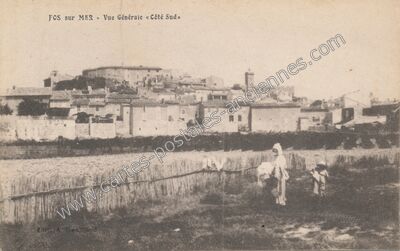 Carte postale ancienne Vue Générale «Côté Sud — Fos-sur-Mer (Bouches-du-Rhône)