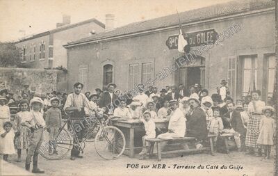 Carte postale ancienne Terrasse du Caté du Golfe — Fos-sur-Mer (Bouches-du-Rhône)