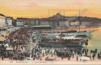 Carte postale ancienne Le Quai des Beloes — Marseille (Bouches-du-Rhône)