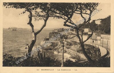 Carte postale ancienne La Corniche — Marseille (Bouches-du-Rhône)