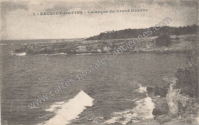 Carte postale ancienne Calanque du Grand Rouvau — Sausset-les-Pins (Bouches-du-Rhône)