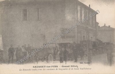 Carte postale ancienne Grand Hôtel — Sausset-les-Pins (Bouches-du-Rhône)
