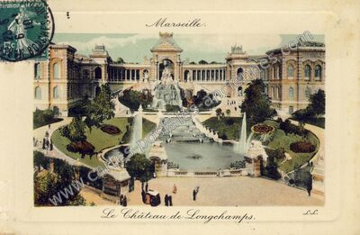 Carte postale ancienne Le Château de Longchamps — Marseille (Bouches-du-Rhône)