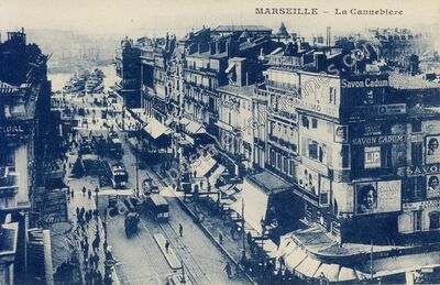 Carte postale ancienne La Cannebiere — Marseille (Bouches-du-Rhône)